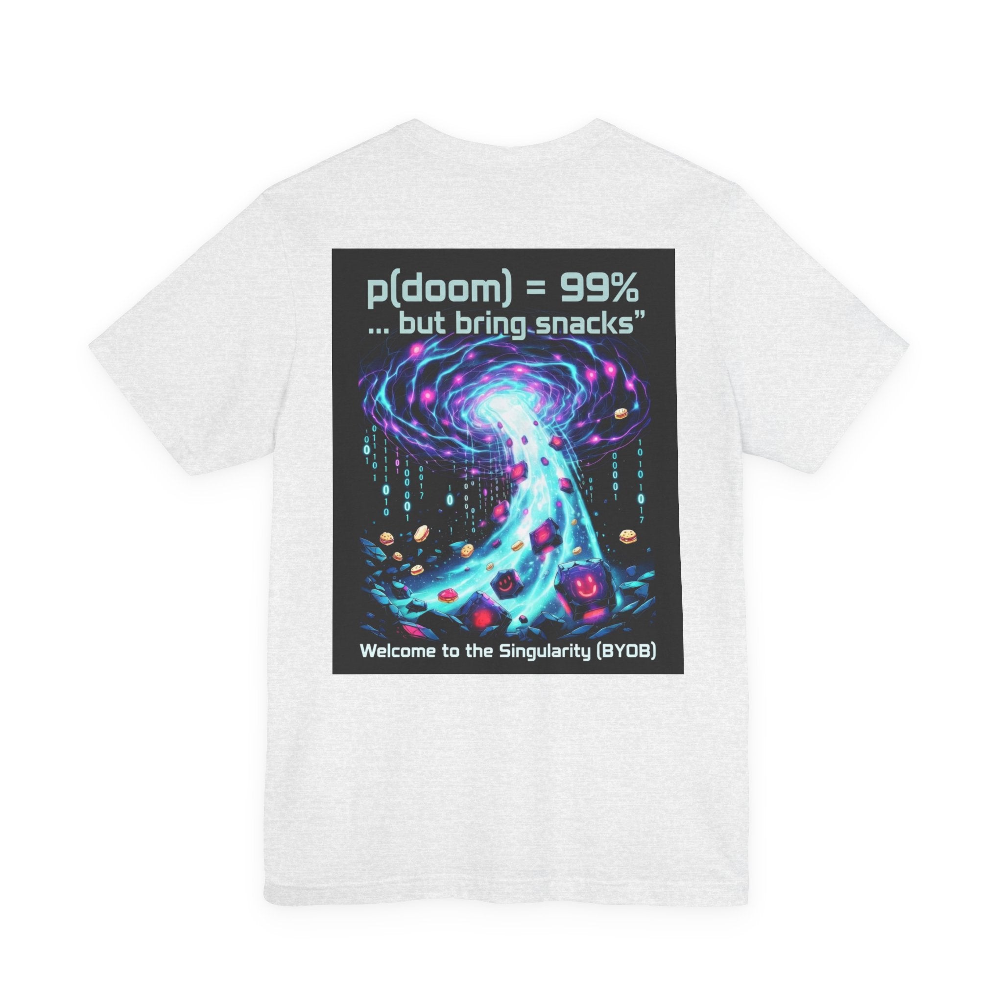 Doom Probability Tee — “p(doom) = 99% ... but bring snacks” Sci‑Fi Graphic T‑Shirt